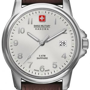 Swiss Military Dress 6-4231.04.001 Kello Hopea / Nahka