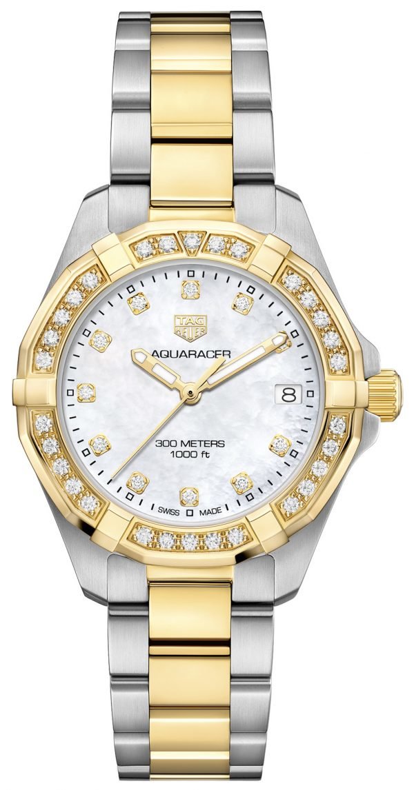 Tag Heuer Aquaracer Lady Wbd1323.Bb0320 Kello Valkoinen / 18k