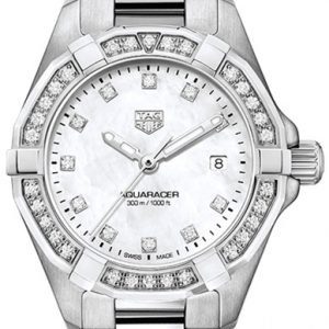 Tag Heuer Aquaracer Lady Wbd1415.Ba0741 Kello Hopea / Teräs