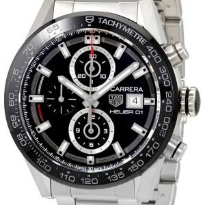 Tag Heuer Carrera Car201z.Ba0714 Kello Musta / Teräs