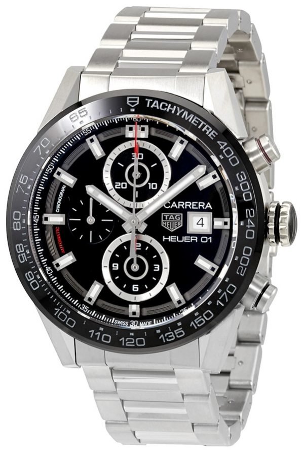 Tag Heuer Carrera Car201z.Ba0714 Kello Musta / Teräs