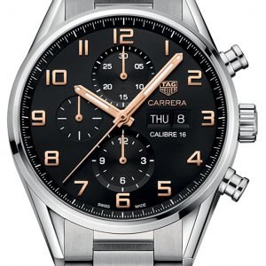 Tag Heuer Carrera Cv2a1ab.Ba0738 Kello Musta / Teräs