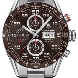 Tag Heuer Carrera Cv2a1s.Ba0799 Kello Ruskea / Teräs