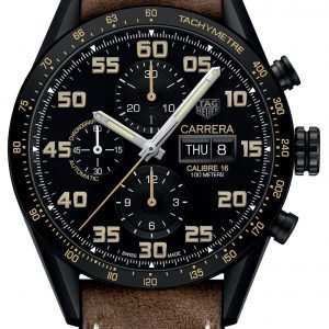 Tag Heuer Carrera Cv2a84.Fc6394 Kello Musta / Nahka