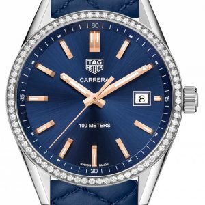 Tag Heuer Carrera Lady War1114.Fc6391 Kello Sininen / Nahka