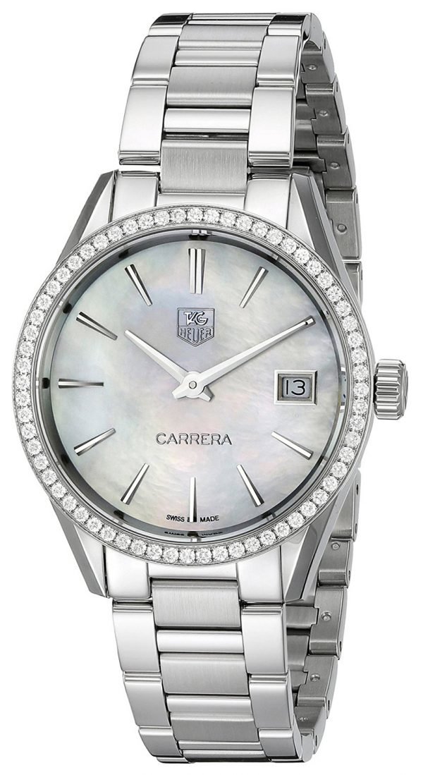 Tag Heuer Carrera Lady War1315.Ba0778 Kello Valkoinen / Teräs