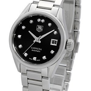 Tag Heuer Carrera Lady War2413.Ba0776 Kello Musta / Teräs