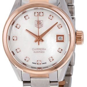 Tag Heuer Carrera Lady War2452.Bd0777 Kello Valkoinen / 18k