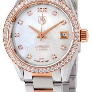 Tag Heuer Carrera Lady War2453.Bd0777 Kello Valkoinen / 18k