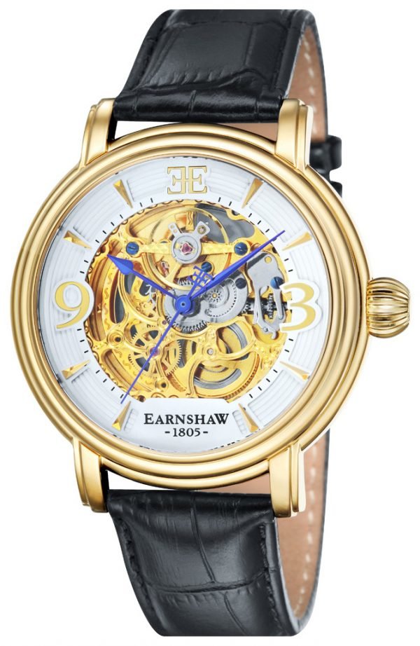 Thomas Earnshaw Longcase Es-8011-04 Kello Valkoinen / Nahka