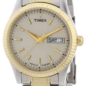 Timex Classic Elevated T2m556 Kello Hopea / Kullansävytetty