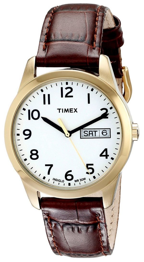 Timex Classic Elevated T2n065 Kello Valkoinen / Nahka