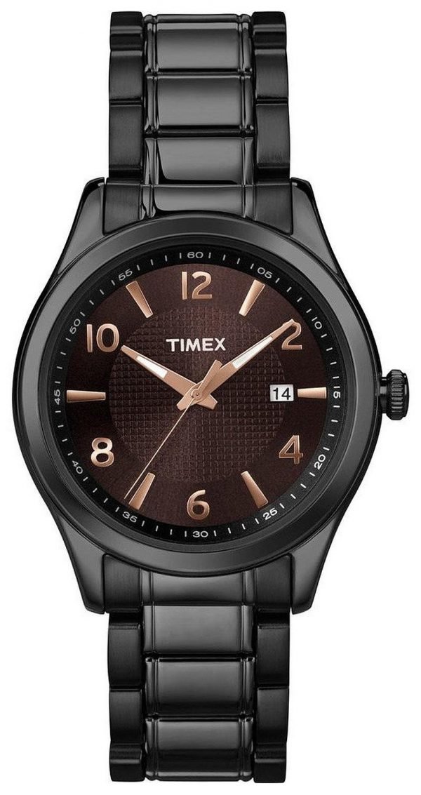 Timex Classic Elevated T2n939 Kello Ruskea / Teräs