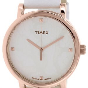 Timex Classic T2p460 Kello Valkoinen / Nahka