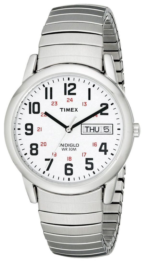 Timex Easy Reader T20461 Kello Valkoinen / Teräs