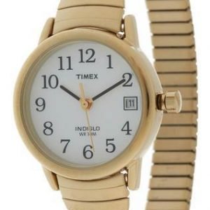 Timex Easy Reader T2h351pk Kello Valkoinen / Kullansävytetty