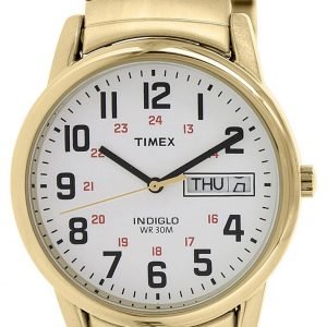 Timex Easy Reader T2n092 Kello Valkoinen / Kullansävytetty