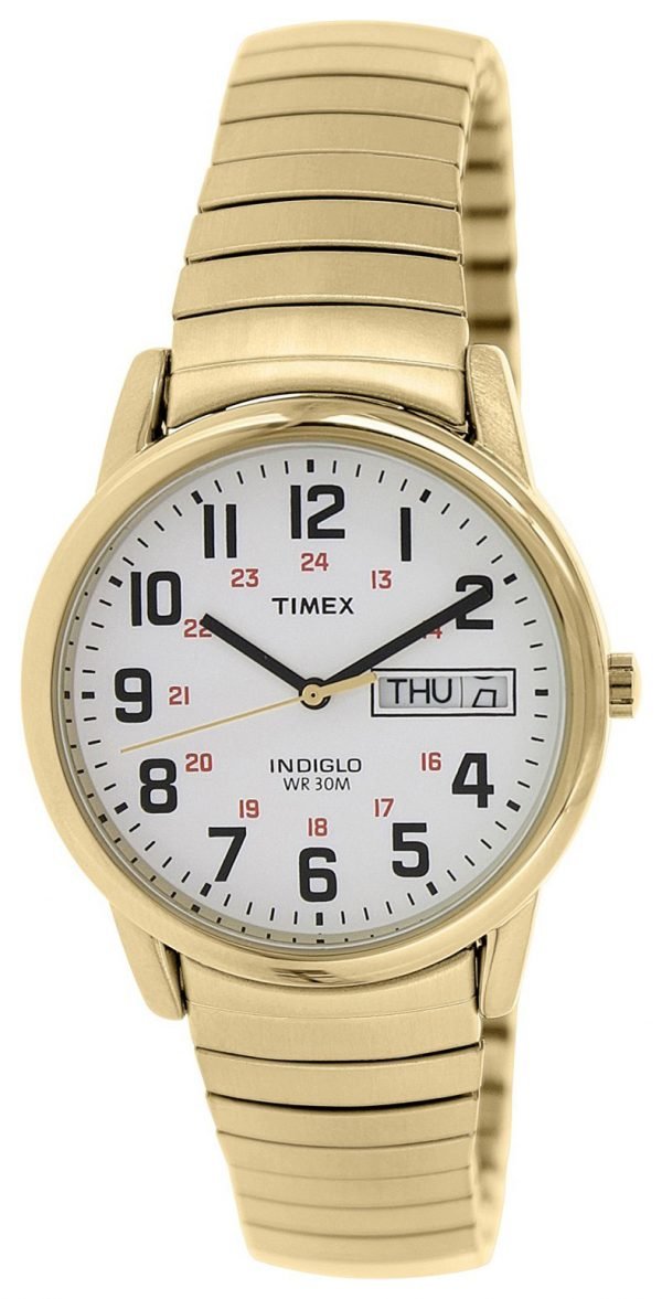Timex Easy Reader T2n092 Kello Valkoinen / Kullansävytetty