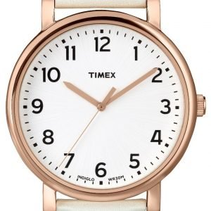 Timex Easy Reader T2n341 Kello Valkoinen / Nahka