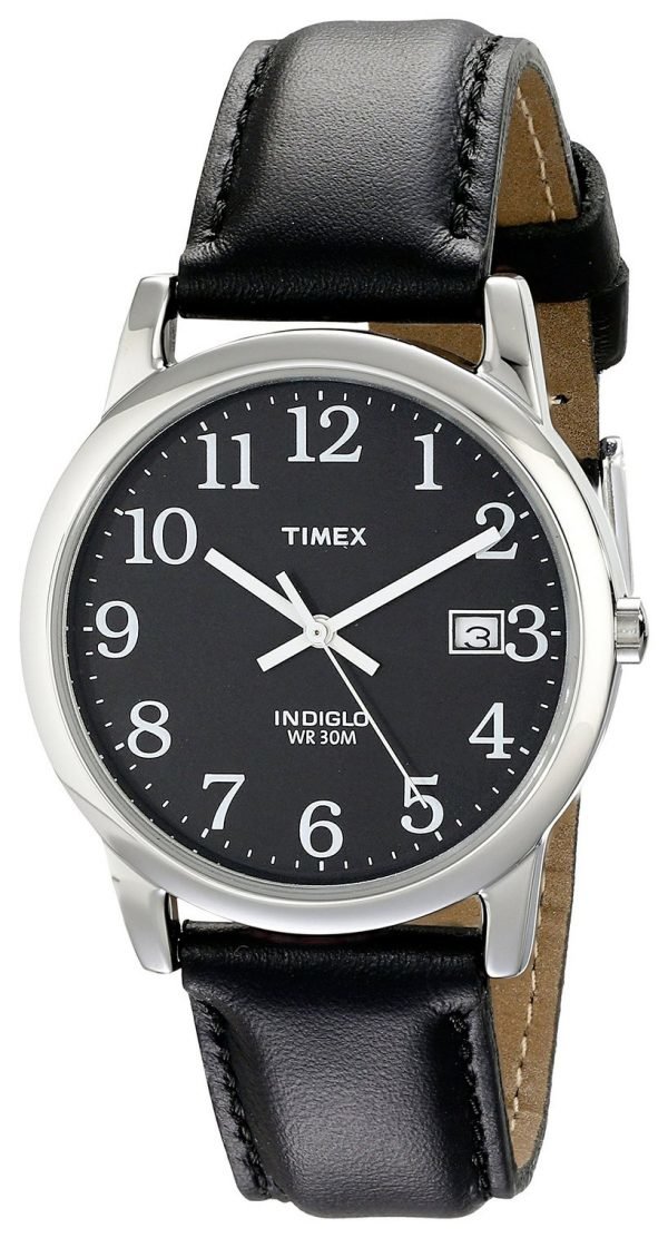 Timex Easy Reader T2n370 Kello Musta / Nahka