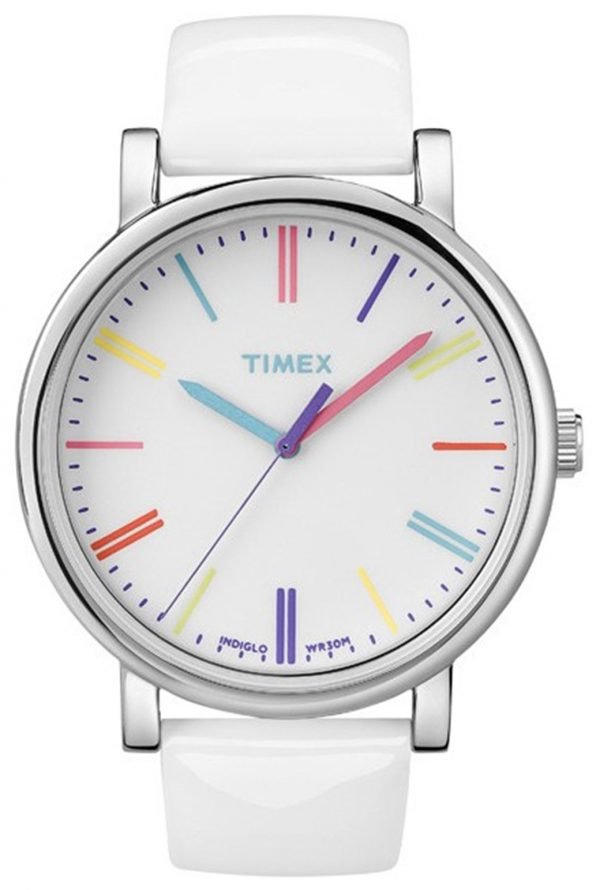 Timex Easy Reader T2n791 Kello Valkoinen / Nahka
