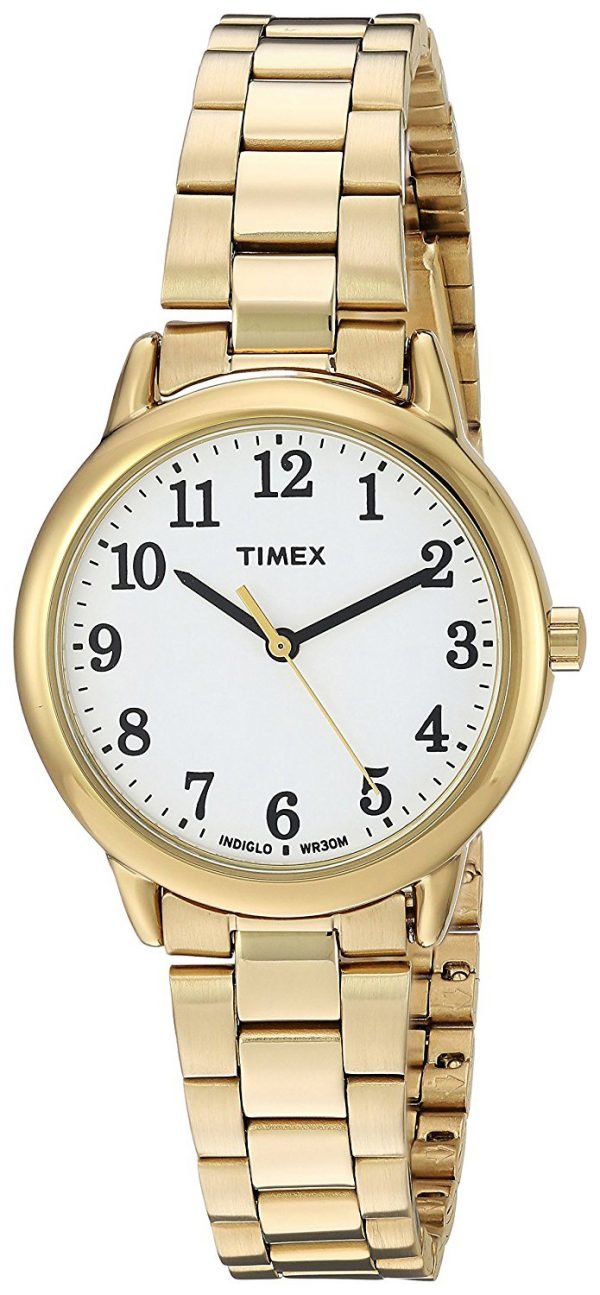 Timex Easy Reader Tw2r23800 Kello Valkoinen / Kullansävytetty