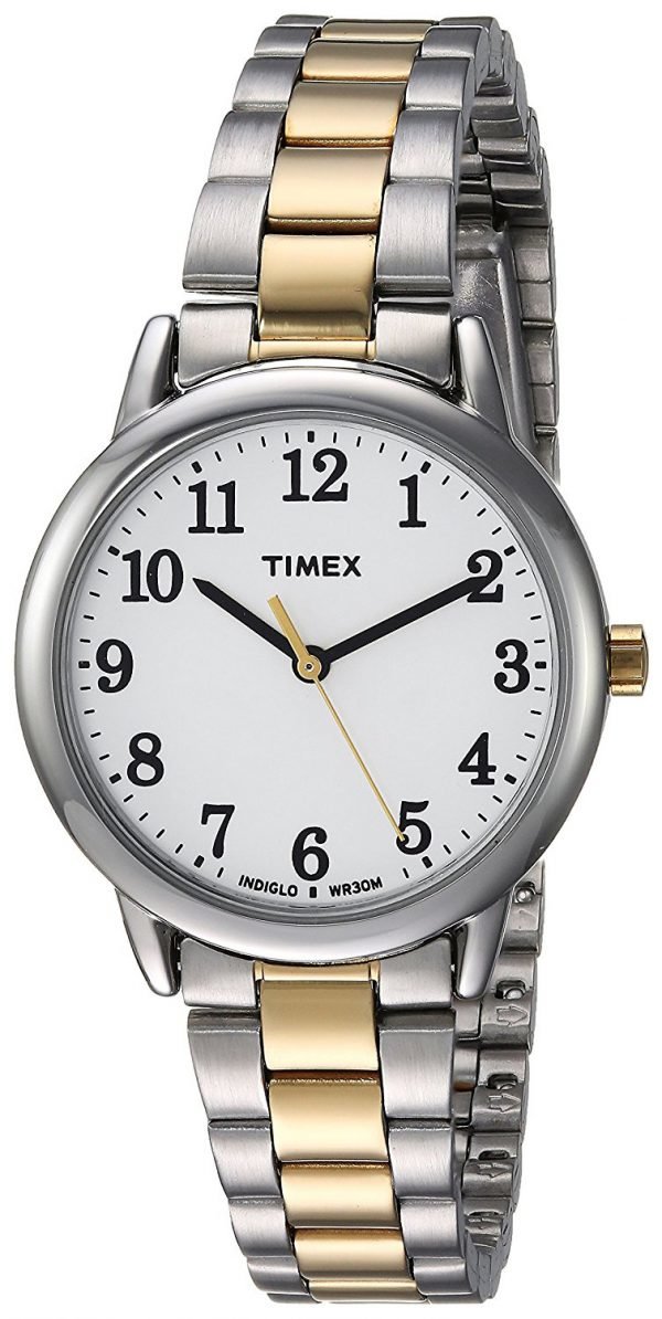 Timex Easy Reader Tw2r23900 Kello Valkoinen / Kullansävytetty