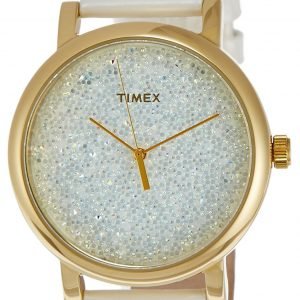 Timex Fashion T2p278 Kello Kristalleilla / Nahka