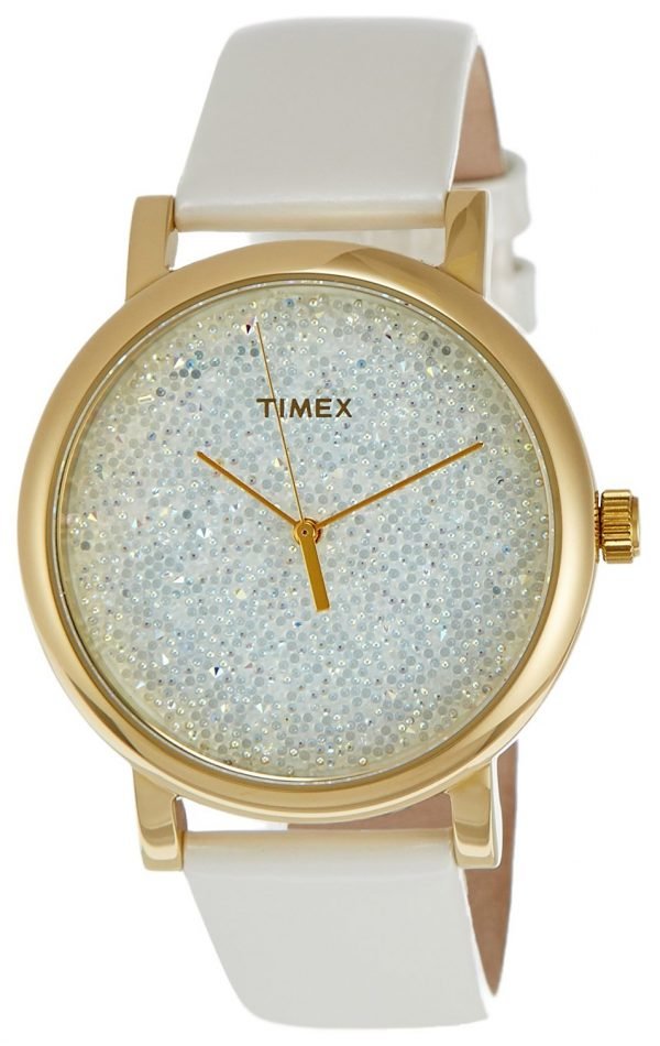 Timex Fashion T2p278 Kello Kristalleilla / Nahka