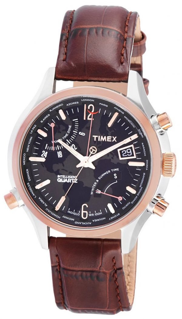Timex Intelligent T2n942 Kello Musta / Nahka