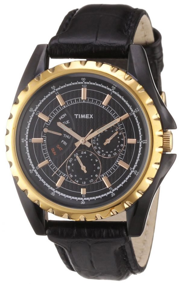 Timex T2n113 Kello Musta / Nahka