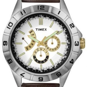 Timex T2n517 Kello Valkoinen / Nahka