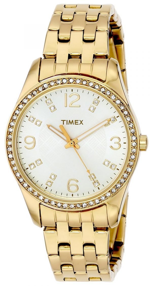 Timex T2p388 Kello Valkoinen / Kullansävytetty Teräs