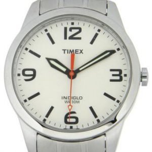 Timex Weekender T2n635 Kello Valkoinen / Teräs