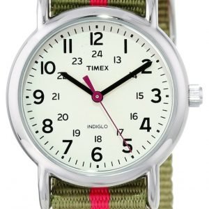 Timex Weekender T2n917 Kello Valkoinen / Teräs