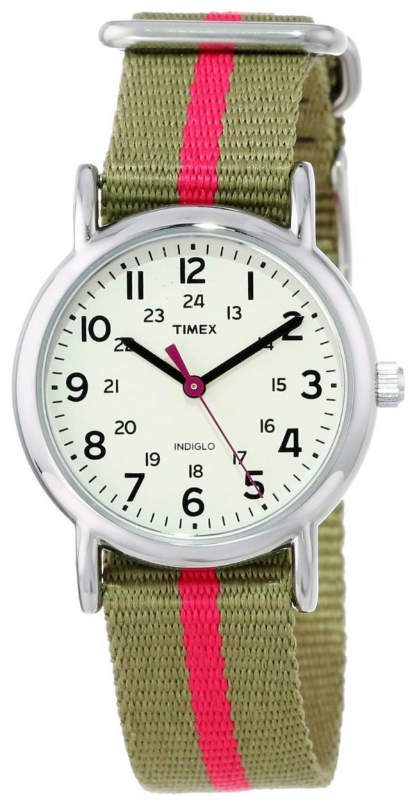 Timex Weekender T2n917 Kello Valkoinen / Teräs