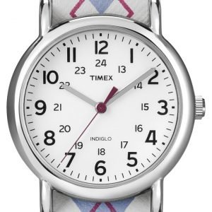 Timex Weekender T2n918 Kello Valkoinen / Nahka