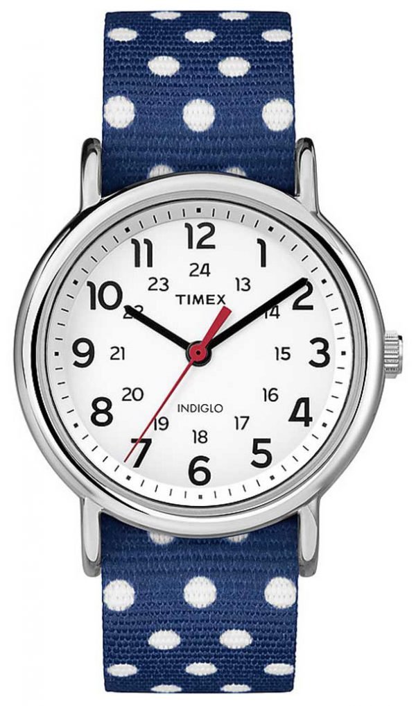 Timex Weekender Tw2p66000 Kello Valkoinen / Tekstiili