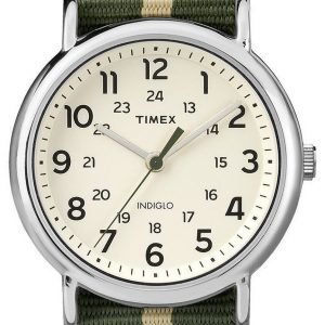 Timex Weekender Tw2p72100 Kello Valkoinen / Tekstiili