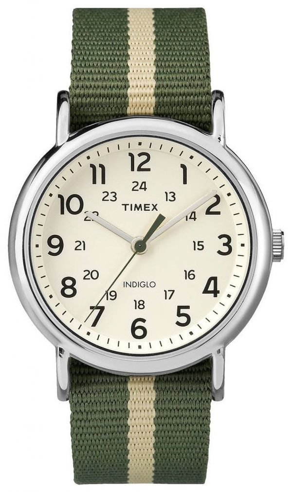 Timex Weekender Tw2p72100 Kello Valkoinen / Tekstiili