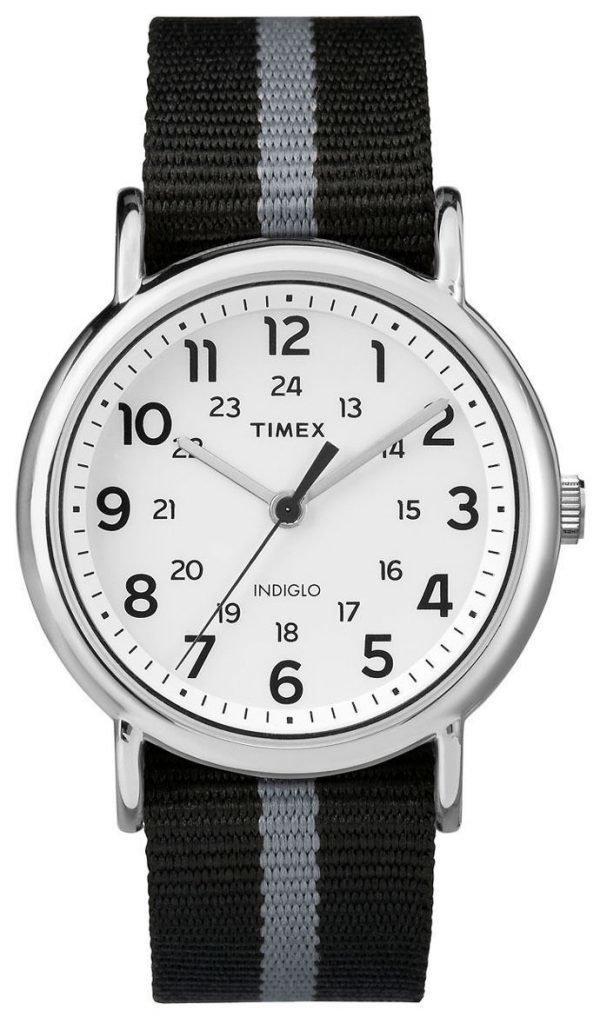 Timex Weekender Tw2p72200 Kello Valkoinen / Tekstiili