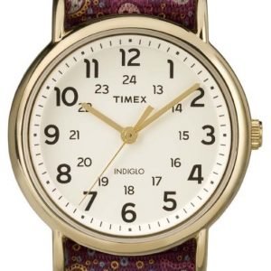 Timex Weekender Tw2p81000 Kello Valkoinen / Tekstiili