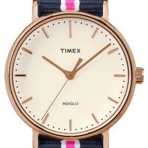 Timex Weekender Tw2p91500 Kello Valkoinen / Punakultasävyinen