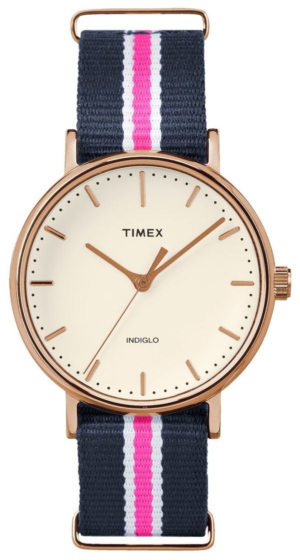 Timex Weekender Tw2p91500 Kello Valkoinen / Punakultasävyinen