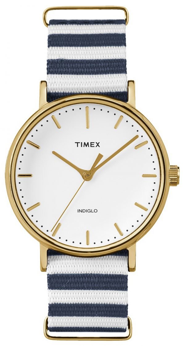 Timex Weekender Tw2p91900 Kello Valkoinen / Kullansävytetty