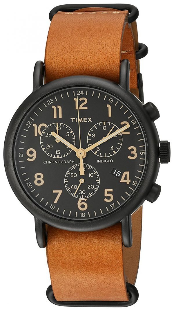 Timex Weekender Tw2p97500 Kello Musta / Nahka