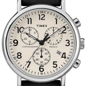 Timex Weekender Tw2r42800 Kello Valkoinen / Nahka