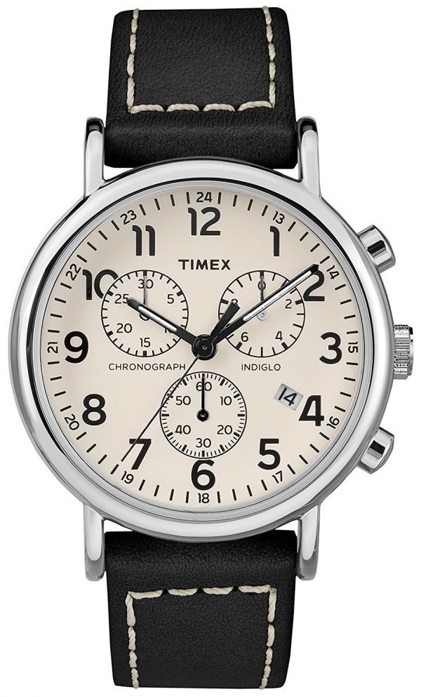 Timex Weekender Tw2r42800 Kello Valkoinen / Nahka