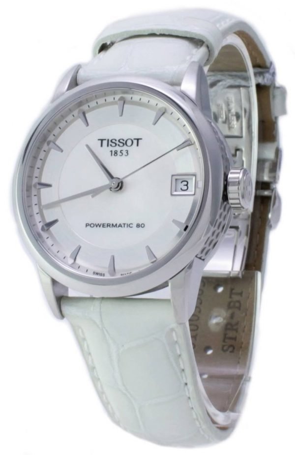 Tissot Luxury T086.207.16.111.00 Kello Valkoinen / Nahka