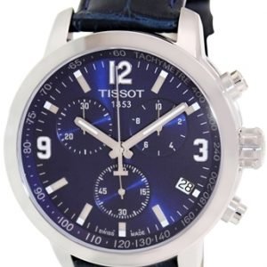 Tissot Prc 200 T055.417.16.047.00 Kello Sininen / Nahka